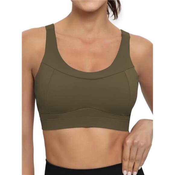 High Impact Sports Bras for Women,Racerback Running Bra Workout